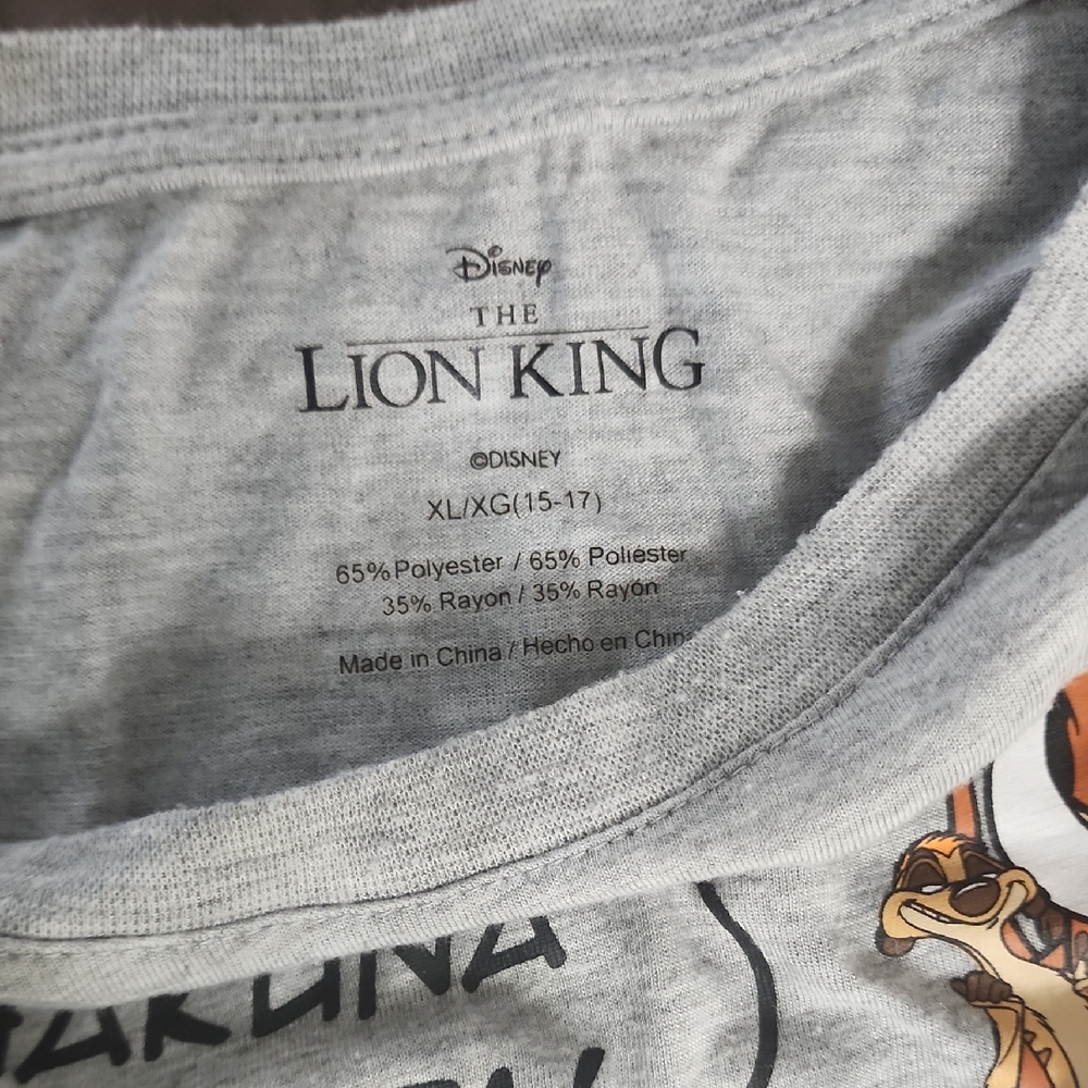 FIRM PRICE Disney The Lion King Gray Graphic Tee